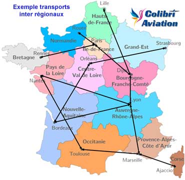 Transports inter régionaux - Colibri Aviation